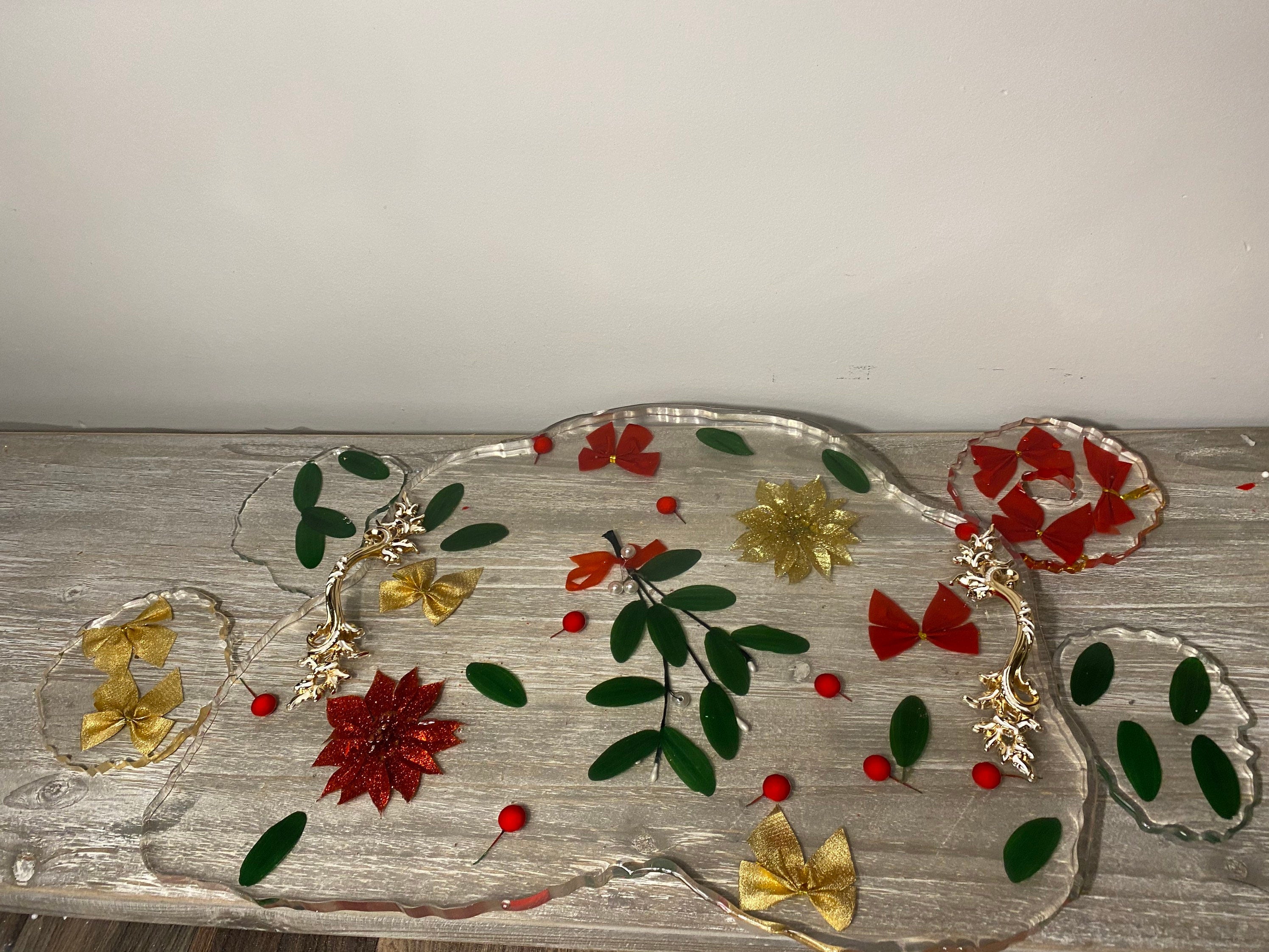 Mistletoe Christmas Tray