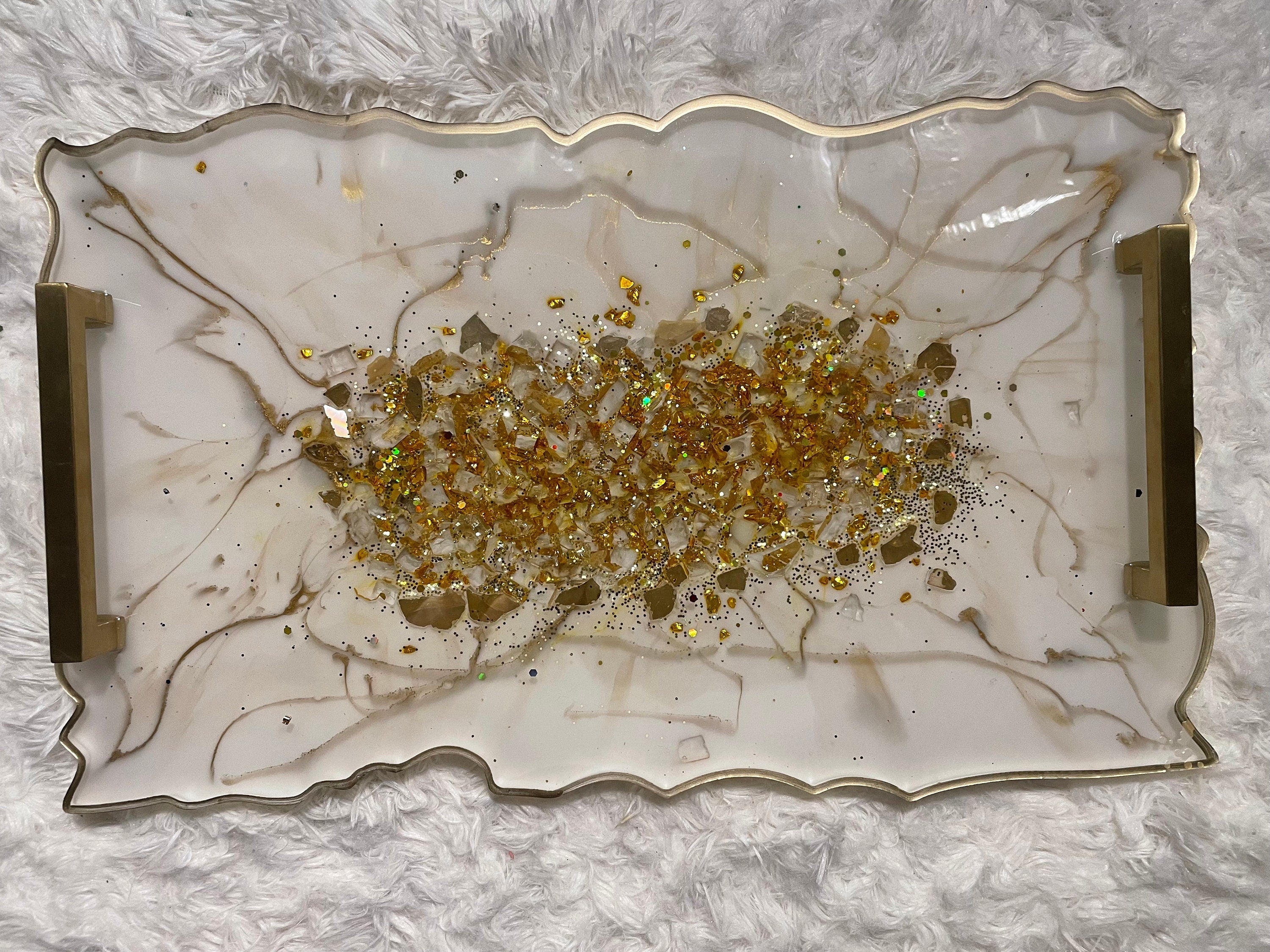 Gold Marble Luxury Tray